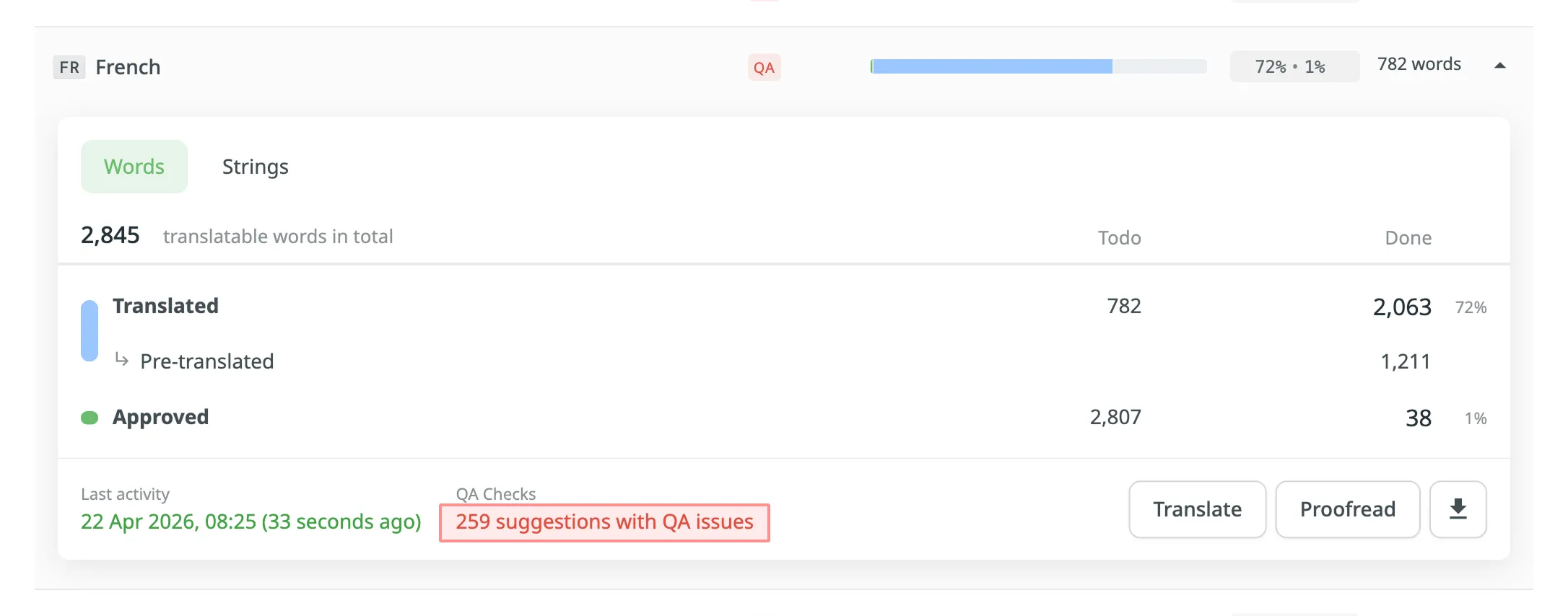 QA-Prüfungsdetails